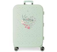 Enso Tropical Love Maleta Mediana Verde 48x70x28 cms Rígida ABS Cierre TSA Integrado 79L 4,32 kgs 4 Ruedas Dobles