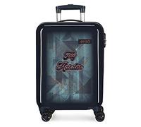 Enso Try Harder Maleta de Cabina Azul 38x55x20 cms Rígida ABS Cierre de combinación Lateral 34L 2,66 kgs 4 Ruedas Dobles Equipaje de Mano