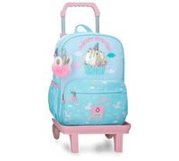 Enso Unicorn Paradise Mochila Escolar con Carro Turquesa Azul 30x38x12 cm Poliéster 13,7L