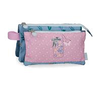 Enso We Love Flowers Estuche Triple Rosa 22x12x5 cms Poliéster