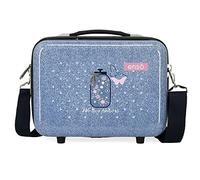 Enso We Love Flowers Neceser Adaptable con Bandolera Azul 29x21x15 cms Rígido ABS 9,14L