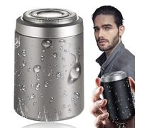 Enspiracle Mini Shaver - Newest Unisex Mini Portable Electric Shaver, Pocket Size Electric Shaver for Men, Portable USB Rechargeable Waterproof Electric Razor for Men (Silver)