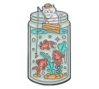 Ensueño estrella océano deseo botella esmalte pin pescado constelación broche, Klein, Metal no precioso