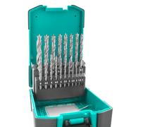 ENT 09219 Juego de 19 brocas para madera HSS-G - 1-10 mm - en incrementos de 0,5 mm