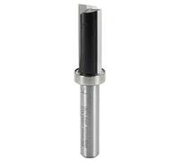 ENT 11702 Fresa para aplanar, en carburo para plantilla de cola de milano Milescraft, diámetro (D) de 12,7 mm, NL de 25 mm, S de 8 mm, SL de 32 mm, GL de 62 mm, Z2+1, con rodamiento de bolas vástago