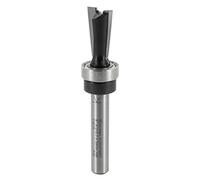 ENT 11704 Fresa para cola de milano, en carburo para plantilla métrica, con rodamiento de bolas de 16 mm, Diámetro (D) 12,7 mm, E 8°, NL 19,05 mm, S 8 mm, SL 38 mm
