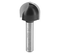 ENT 12296 Fresa para molduras cóncavas, en carburo, vástago (S) de 8 mm, radio (R) de 10 mm, diámetro (D) de 20 mm, NL 16 mm, SL 32 mm, trabajos en madera, fresadora