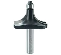 ENT 14386 Fresa de redondeo, en carburo, vástago (S) de 12 mm, diámetro (D) de 57,1 mm, NL 28,6 mm, R 22,2 mm, SL 45 mm, con rodamiento de bolas