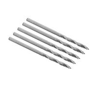 ENT 50035 HSS-G Premium: Brocas para madera en pack de 5 piezas de 3,5 mm de diámetro, 31 mm de longitud útil y 63 mm de longitud total con punta centradora y labios de corte