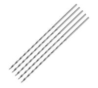 ENT 50403 Broca de madera de espiral Ø 3 mm en paquete de 5 unidades, extra larga de 150 mm, HSS-G, con punta de centrado y cortador preliminar, D 3 x NL 100 x GL 150 mm, vástago cilíndrico