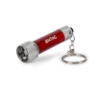 Entac Linterna con 5 LED y llavero, color rojo