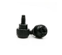 ENTAOER 10 Uds. Cabeza de acero negra y plateada 6#-32x5mm 6#-32x6mm tornillo de apriete manual tornillo de pulgar for cubierta de caja de ordenador PC(Black,6-32x6mm)