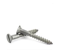 ENTAOER 2-20 piezas M3 M3.5 M4 M5 M6 Color liso caliente carbono GB100 cabeza plana avellanada unidad ranurada tornillo de madera de trabajo autorroscante aglomerado(M6x100mm 2pcs)