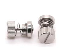 ENTAOER 2-5 uds 304 acero inoxidable/tornillo suelto plateado resorte presión remachado Panel de tornillos gabinete tornillo de mano M2.5 M3 M4 M5 M6 PF31 PF32(Nickel plated,M4x16 6.0 (2Pcs))