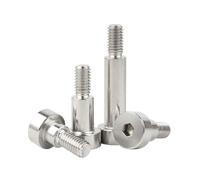 ENTAOER 5/10 Uds M2 M2.5 M3 M4 M5 M6 M8 M10 M12 304 cabeza hexagonal de acero inoxidable rodamiento de rodillos tornillo de hombro(12mm,D5x M4 (5pcs))