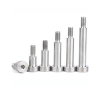 ENTAOER 5/10 Uds tornillo de hombro M2 M2.5 M3 M4 M5 304 tornillo de hombro con cabeza hueca hexagonal de acero inoxidable((L)12mm,10PCS D3-M2.5)