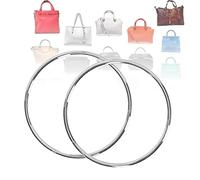 Entatial Asa para Equipaje, Asas para Bolsos, Accesorios de Bricolaje, Aspecto Brillante para Equipaje para el Hogar, para Bolso(Níquel Blanco)