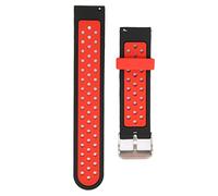 Entatial Bandas de Silicona, Pulsera de Silicona de 20 Mm de Dos Colores para Reloj Inteligente Amazfit GTR 3(Rojo Negro)