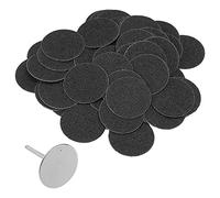 Entatial Herramienta De Pedicura, Papel De Lija + Acero Inoxidable, Para Eliminar la Piel áspera, Seca Y Muerta Y Los Callos de los pies (diámetro25mm)