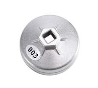 Entatial Llave de filtro de aceite 74 mm 14 flautas Llave de filtro de aceite Herramienta de extracción de zócalo 903 Ajuste de aluminio plateado para automóviles originales