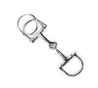 Entatial Llavero en Forma de D, Llavero con Bocados de Caballo Llavero con Bocados de Filete de Caballo de Aleación de Zinc Plateado para Amigos Amantes de los Caballos para la Vida Diaria de