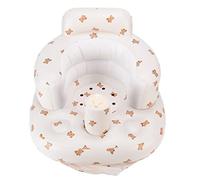 Entatial Taburete de Baño para Bebés, Sofá Inflable Portátil para Bebés Protección de la Cintura de Protección de la Columna Vertebral de PVC con Tubo de Deflación para(Patrón de Oso de Amor [Spot])