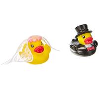 Ente Hochzeitspaar Pato chitsch Pareja de Boda 2 patitos de baño, Amarillo, 2 Unidades
