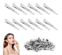 EnteBill - 100 horquillas plateadas para el pelo de 5,5 cm, pinzas de metal para peluquería, pinzas de pelo para mujer, peluquería, niñas, peluquería, peinado, bricolaje