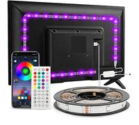 Enteenly Tira LED TV 3 Metros, Luces LED Retroiluminación de TV RGB 5050 LED USB con Aplicación y Control Remoto para TV de 40-65 Pulgadas, Cine en Casa, Dormitorio