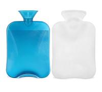 Entemne Bolsa de agua caliente de 2 litros, con diseño de orcas, color gris oscuro, bolsa de agua caliente con funda, bolsa de terapia reutilizable para aliviar el dolor, calambres menstruales, dolor