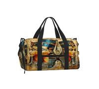 Entemne Bolsa de deporte con compartimento para zapatos, ligera, resistente al agua, para fin de semana, durante la noche, Faraones egipcios antiguos, 45x23x25cm, Clásico