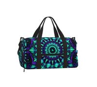 Entemne Bolsa de gimnasio con compartimento para zapatos, ligera, resistente al agua, para fin de semana, durante la noche, Remolino 3D de mandala étnico, 45x23x25cm, Clásico