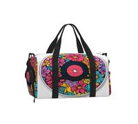 Entemne Bolsa de gimnasio deportiva con compartimento para zapatos, diseño de hojas de bosque, para hombres y mujeres, ligera, resistente al agua, para fin de semana, durante la noche, Adhesivo de
