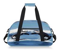 Entemne Bolsa de lona para niños, diseño de orcas, resistente al agua, para gimnasio, deportes, viajes, para niños y niñas, para llevar durante la noche