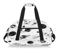 Entemne Bolsa de lona para niños, diseño de planeta universo, resistente al agua, bolsa deportiva ligera de viaje para niños y niñas, bolsa de transporte para fin de semana