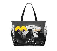 Entemne Bolsa de playa grande con cremallera, coloridas chanclas de verano, color azul, impermeable, a prueba de arena, bolsa de playa plegable para mujeres, viajes, vacaciones, gimnasio, alberca