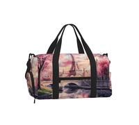 Entemne Bolsa deportiva de bates de béisbol con compartimento para zapatos, bolsa de viaje ligera y resistente al agua, para fin de semana, durante la noche, equipaje de mano, Cuadro de la Torre