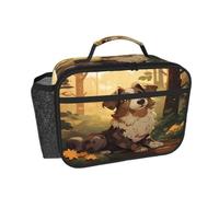 Entemne Bolsa térmica para el almuerzo con diseño de árbol del bosque para mujeres, hombres y niños, a prueba de fugas, térmica, para el trabajo, escuela, picnic, viajes, reutilizable, bento