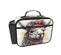 Entemne Bolsa térmica para el almuerzo étnico bohemio Lama Art para mujeres, hombres y niños, a prueba de fugas, térmica, para el trabajo, escuela, picnic, viajes, reutilizable, Bento Boxes
