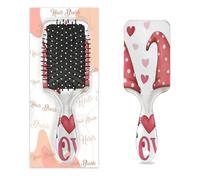 Entemne Cepillo de pelo para mujeres, hombres, niñas, niños, lindos gnomos de amor, cepillo de masaje para cuero cabelludo, cepillo de masaje para el cuero cabelludo de San Valentín, peine con cojín