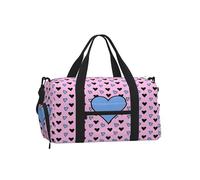 Entemne Day of The Dead Sugar Skull - Bolsa de gimnasio con compartimento para zapatos, para mujeres y hombres, ligera, resistente al agua, para fin de semana, durante la noche, Bonitos corazones