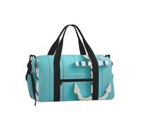 Entemne Day of The Dead Sugar Skull - Bolsa de gimnasio con compartimento para zapatos, para mujeres y hombres, ligera, resistente al agua, para fin de semana, durante la noche, Ancla de mar de madera