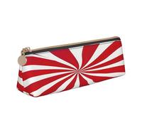 Entemne Estuche de piel impermeable para lápices para niñas y niños, organizador de papelería, bolsa pequeña para suministros escolares, bolsa organizadora de oficina, Remolino de bastón de caramelo