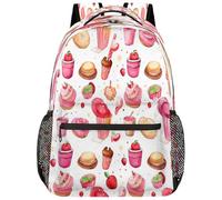 Entemne Mochila escolar para niños y niñas, diseño de panes pequeños, mochila grande para escuela primaria, secundaria, impermeable, ligera, para adolescentes, viajes, senderismo