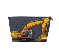 Entemne Neceser de maquillaje con diseño de castillo de princesas de dibujos animados, impermeable, de piel de PVC, organizador de cosméticos para mujeres y niñas, portátil, pequeño, bolsa de aseo de