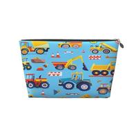 Entemne Neceser de maquillaje con diseño de castillo de princesas de dibujos animados, impermeable, de piel de PVC, organizador de cosméticos para mujeres y niñas, portátil, pequeño, bolsa de aseo de