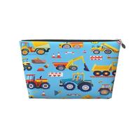 Entemne Neceser de maquillaje con diseño de castillo de princesas de dibujos animados, impermeable, de piel de PVC, organizador de cosméticos para mujeres y niñas, portátil, pequeño, bolsa de aseo de