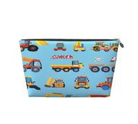 Entemne Neceser de maquillaje con diseño de castillo de princesas de dibujos animados, impermeable, de piel de PVC, organizador de cosméticos para mujeres y niñas, portátil, pequeño, bolsa de aseo de