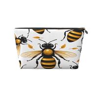 Entemne Neceser de maquillaje de piel de PVC impermeable con diseño antiguo egipcio, organizador de cosméticos para mujeres y niñas, portátil, pequeño, bolsa de aseo de viaje, bolsa de aseo para bolso