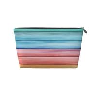 Entemne Neceser de maquillaje de piel de PVC impermeable con diseño antiguo egipcio, organizador de cosméticos para mujeres y niñas, portátil, pequeño, bolsa de aseo de viaje, bolsa de aseo para bolso